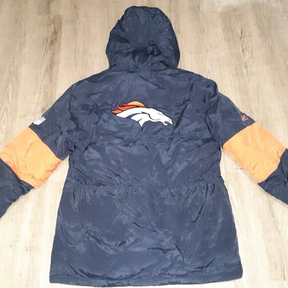 Official NFL Reebok Broncos Coat * Med -Large, Warm, VGUC, Roomy * Denver c2002 - Picture 1 of 14
